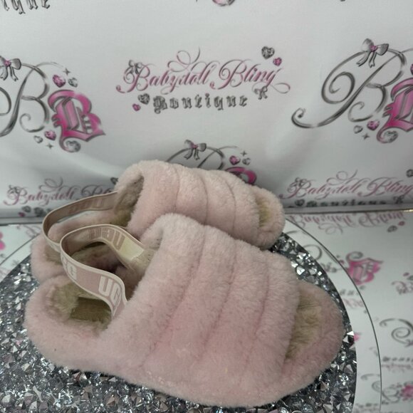 UGG slippers fluff yeah slides open toe sandal style with stretchy elastic back - Picture 2 of 6